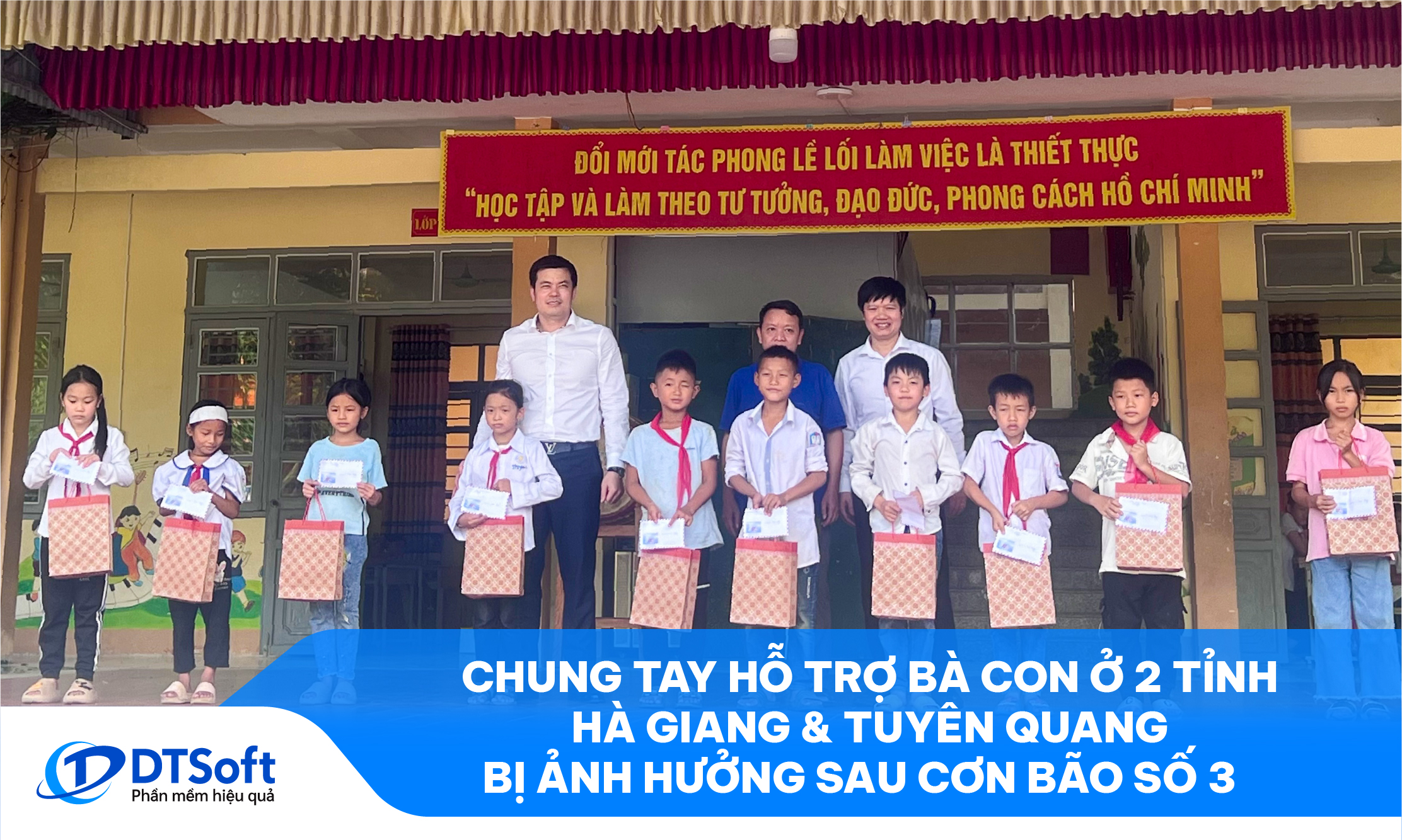 Tập thể công ty DTSoft chung tay hỗ trợ bà con Hà Giang và Tuyên Quang bị ảnh hưởng do bão số 3